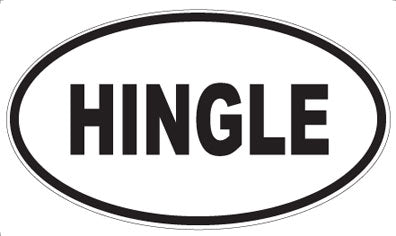 HINGLE - Oval Sticker