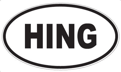 HING - Oval Magnet