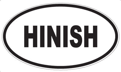 HINISH - Oval Sticker