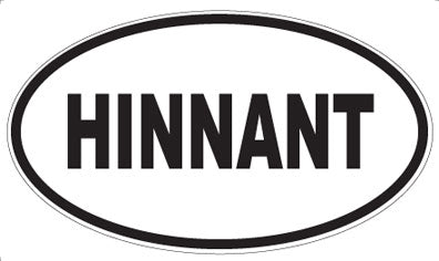 HINNANT - Oval Sticker