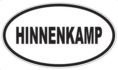 HINNENKAMP - Oval Sticker