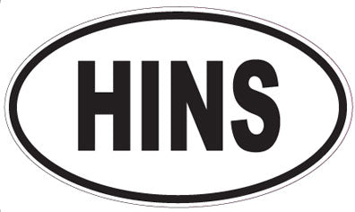HINS - Oval Sticker