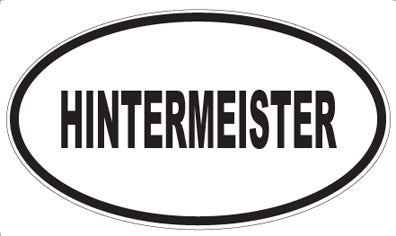 HINTERMEISTER - Oval Magnet