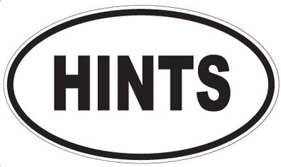 HINTS - Oval Magnet