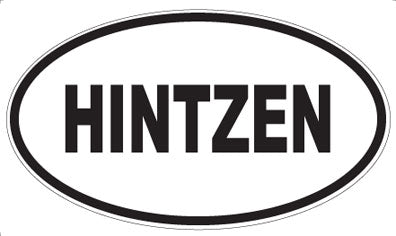 HINTZEN - Oval Sticker