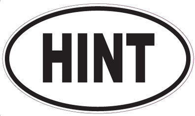 HINT - Oval Sticker