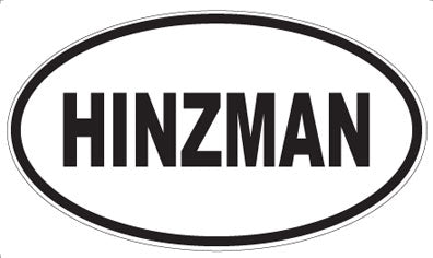 HINZMAN - Oval Magnet