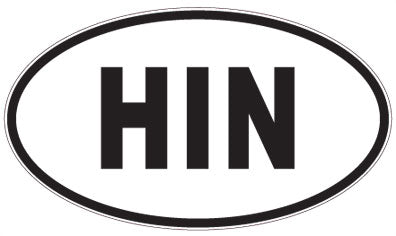 HIN - 3 Letter Initials Oval Magnet