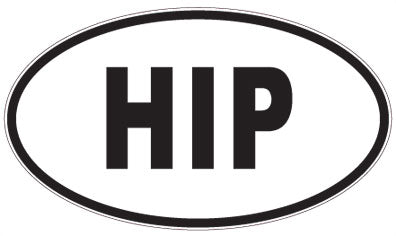 HIP - 3 Letter Initials Oval Sticker