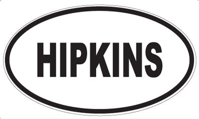 HIPKINS - Oval Sticker
