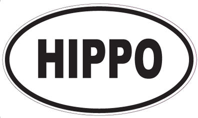HIPPO - Oval Magnet