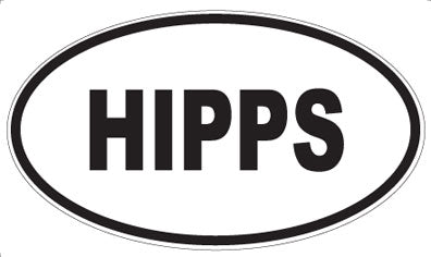 HIPPS - Oval Sticker