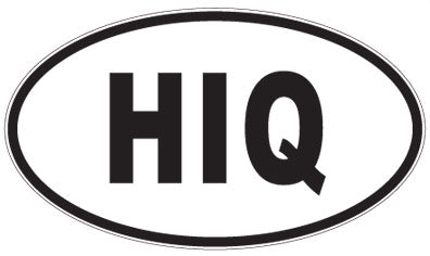 HIQ - 3 Letter Initials Oval Magnet
