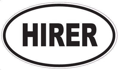 HIRER - Oval Magnet