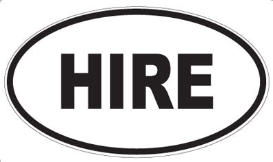 HIRE - Oval Magnet