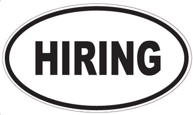 HIRING - Oval Sticker