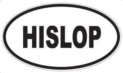 HISLOP - Oval Sticker
