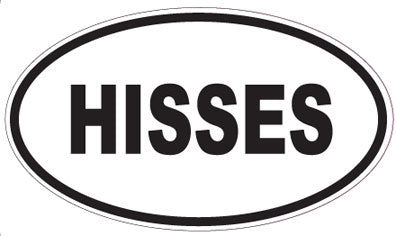 HISSES - Oval Sticker