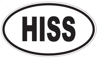 HISS - Oval Sticker