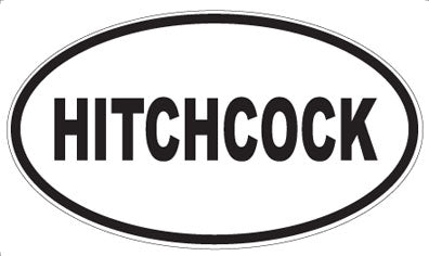 HITCHCOCK - Oval Magnet