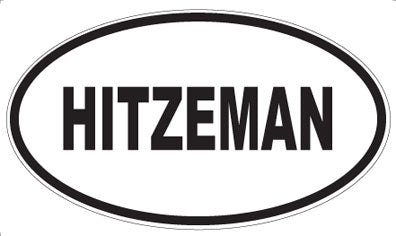 HITZEMAN - Oval Magnet
