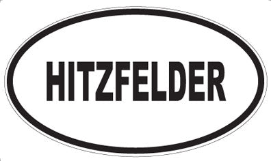 HITZFELDER - Oval Sticker