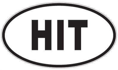 HIT - 3 Letter Initials Oval Magnet