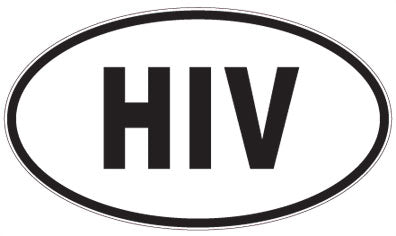 HIV - 3 Letter Initials Oval Magnet