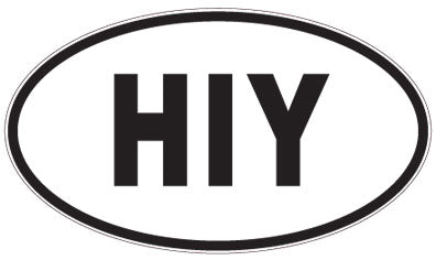 HIY - 3 Letter Initials Oval Magnet