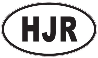 HJR - 3 Letter Initials Oval Sticker