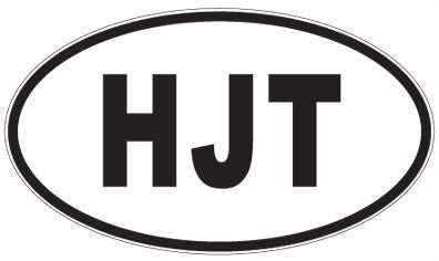 HJT - 3 Letter Initials Oval Magnet