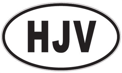 HJV - 3 Letter Initials Oval Magnet