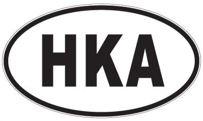HKA - 3 Letter Initials Oval Magnet