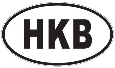 HKB - 3 Letter Initials Oval Magnet
