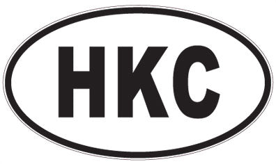 HKC - 3 Letter Initials Oval Magnet