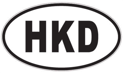 HKD - 3 Letter Initials Oval Magnet