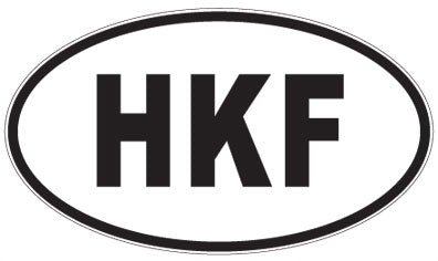 HKF - 3 Letter Initials Oval Magnet