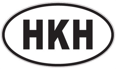 HKH - 3 Letter Initials Oval Sticker