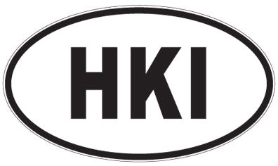 HKI - 3 Letter Initials Oval Magnet