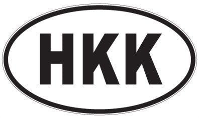 HKK - 3 Letter Initials Oval Magnet