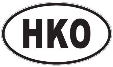 HKO - 3 Letter Initials Oval Magnet