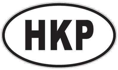 HKP - 3 Letter Initials Oval Magnet
