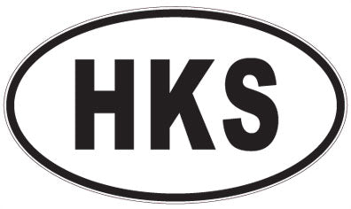 HKS - 3 Letter Initials Oval Magnet