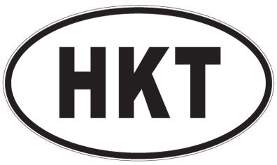 HKT - 3 Letter Initials Oval Sticker