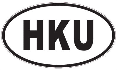HKU - 3 Letter Initials Oval Sticker