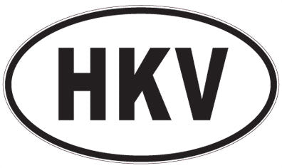HKV - 3 Letter Initials Oval Magnet