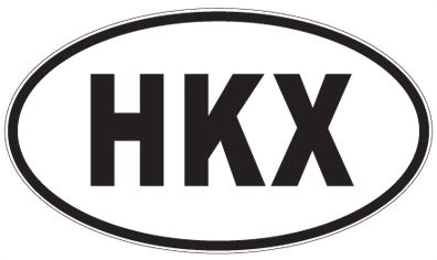 HKX - 3 Letter Initials Oval Magnet