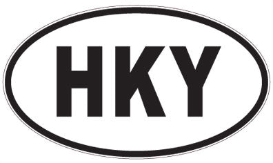 HKY - 3 Letter Initials Oval Sticker