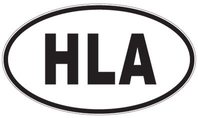 HLA - 3 Letter Initials Oval Magnet