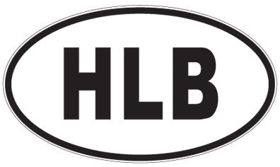 HLB - 3 Letter Initials Oval Magnet